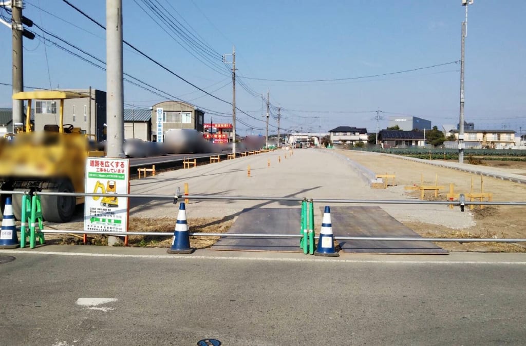 前橋長瀞線道路工事