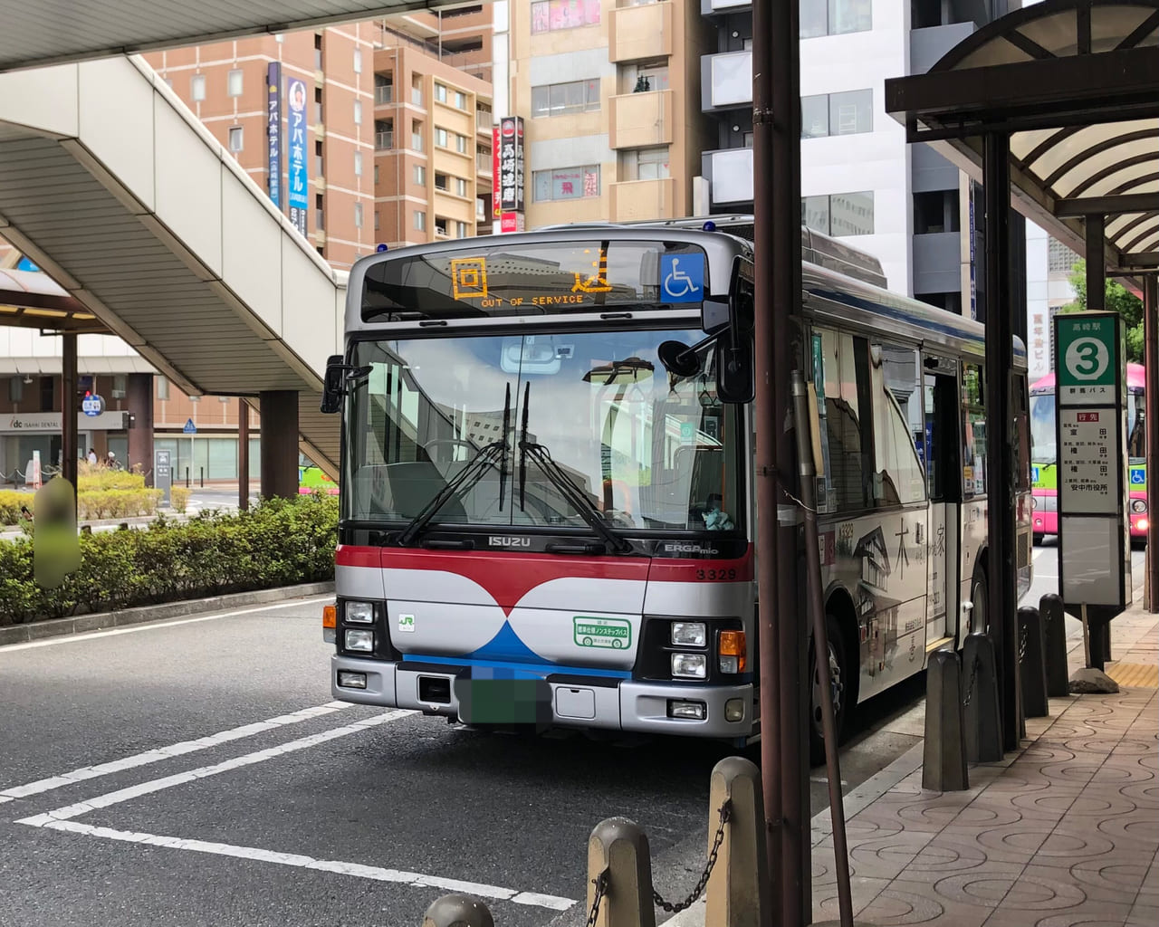 高崎駅前_バスロータリー02